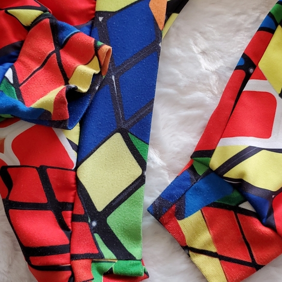 RUBIK'S CUBE long sleeve hoodie front pocket Large gamer 80s fidget toy - Picture 9 of 10